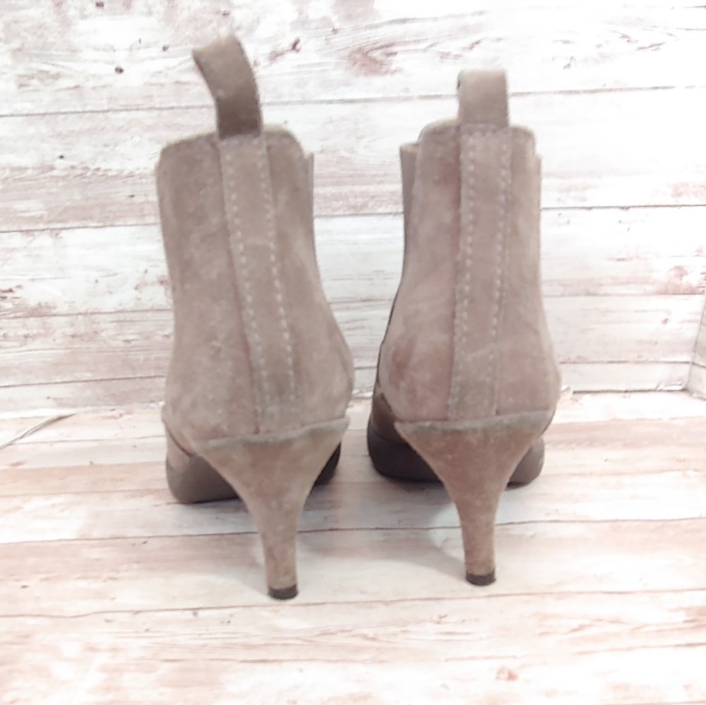 Pedro Garcia Taupe Suede Ankle Booties - Picture 10 of 16